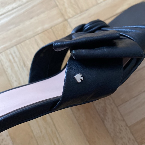 Kate spade leather heels sandals black size 38 - Picture 3 of 8